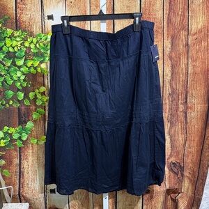 NWT! Basic Editions Boho Cotton Tiered Skirt Size XL